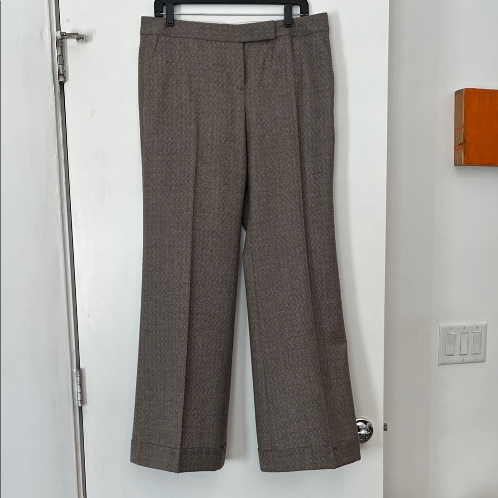Elite Tahari. Classic Brown Tweed Dress Pants